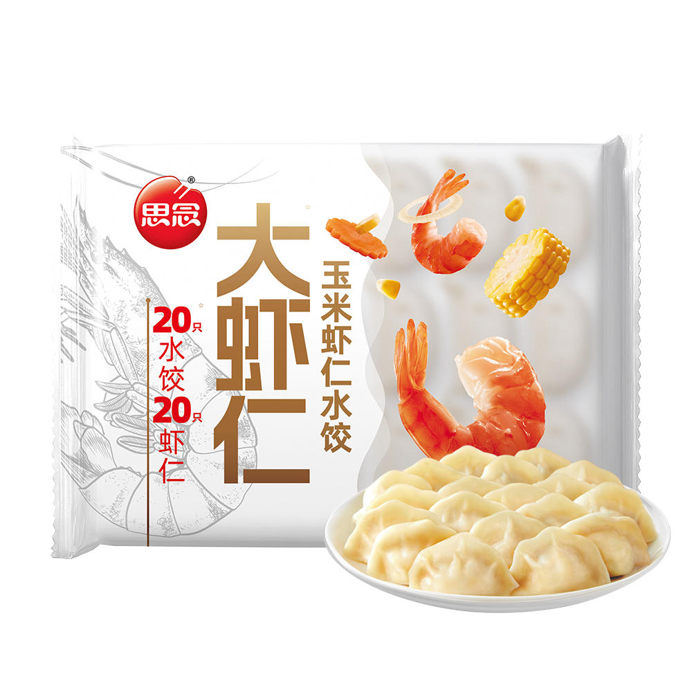思念大虾仁玉米虾仁水饺400g/袋