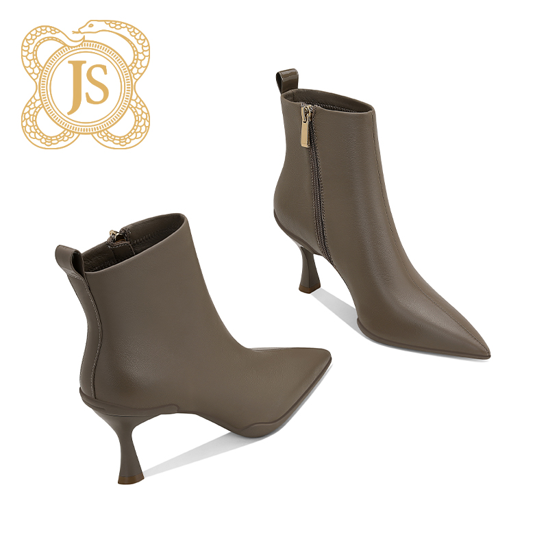  已开价，217Z99M102 秋冬气质洋气小短靴女高跟时尚尖头单靴女款