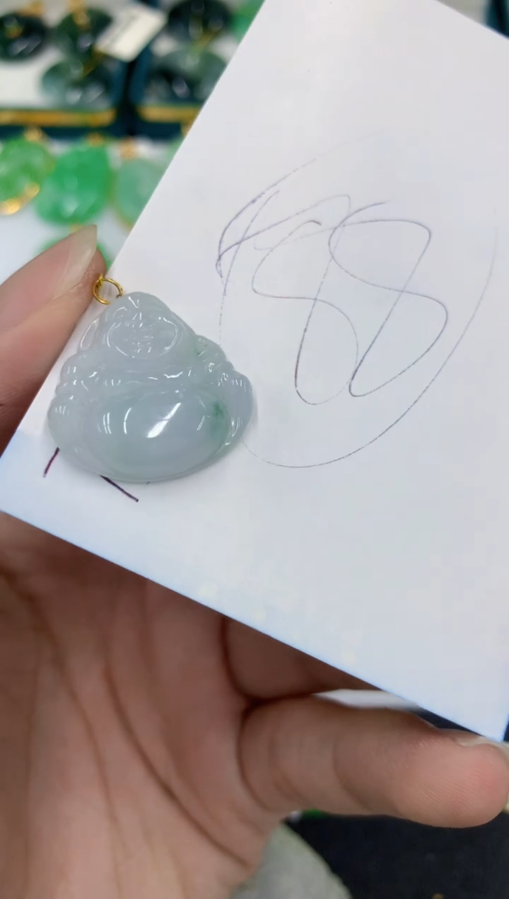 【闪购商品】翡翠颈饰18K金镶嵌号链接