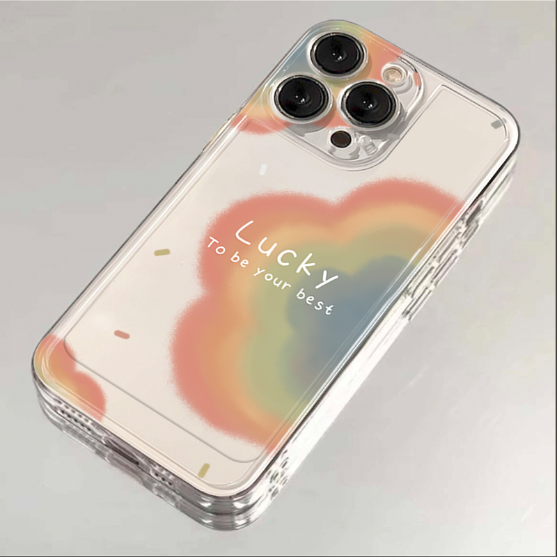 彩虹花朵iphone15苹果手机壳14promax硅胶13pro透明12高级11全包X