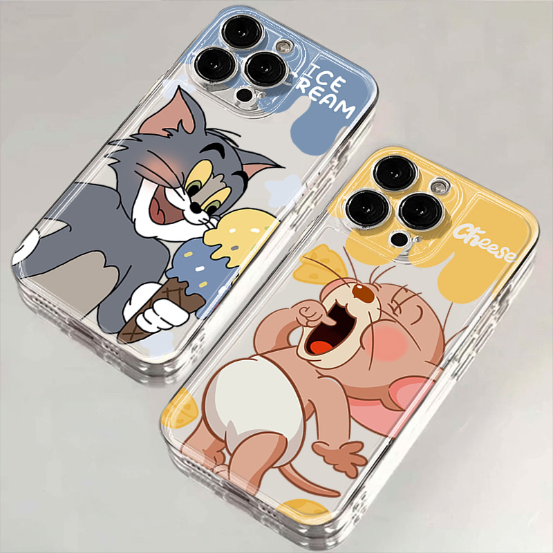 猫与老鼠iphone15苹果手机壳14promax硅胶13pro透明12高级11全包X