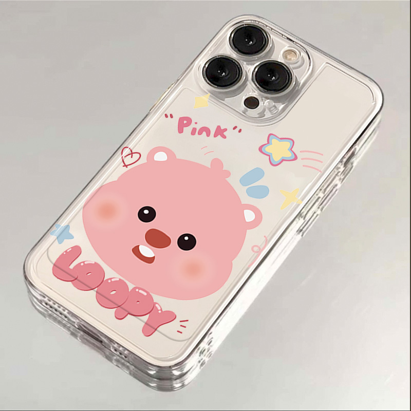 可爱海狸iphone15苹果手机壳14promax硅胶13pro透明12高级11全包X