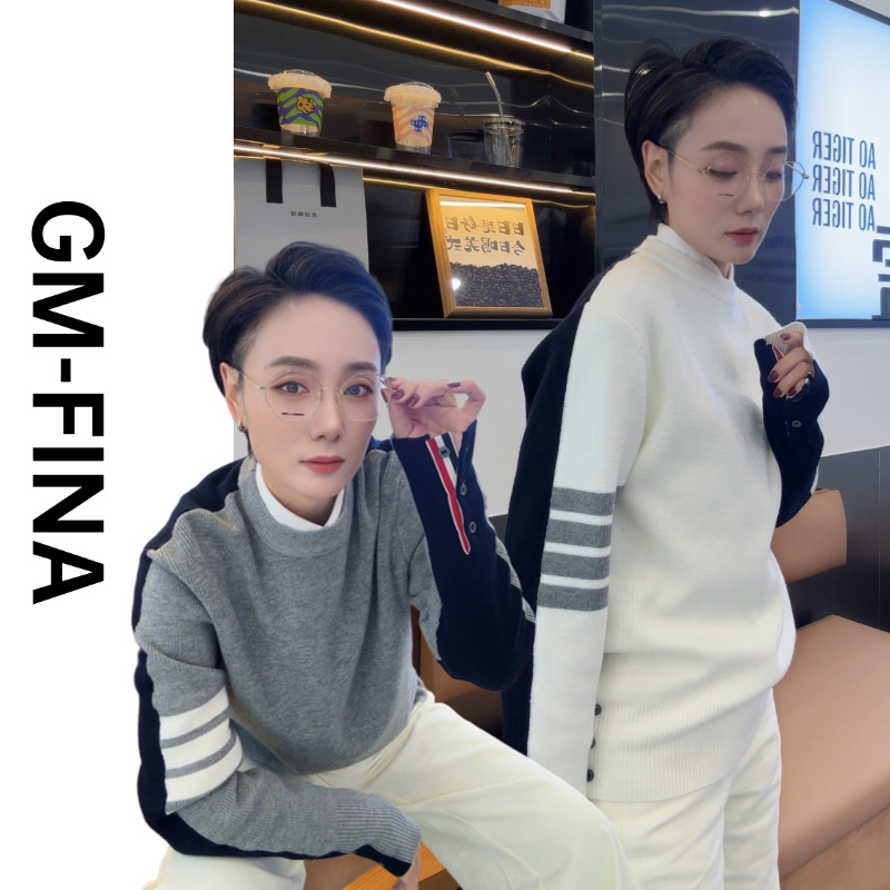 GM-FINA男士秋冬毛衣时尚AB面圆领内搭打底衫线衣78172（红馆）