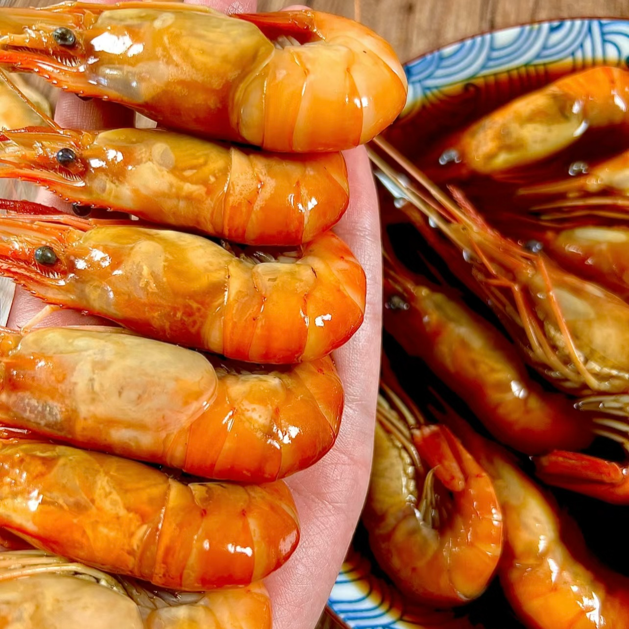 顺丰花雕醉虾大号熟醉罗氏虾甜虾非生呛虾大头虾即食新鲜整虾菜肴