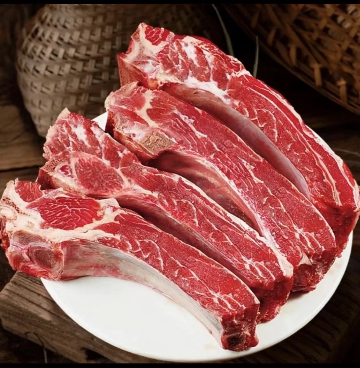 【顺丰发货】整整5斤包邮牛肋骨切段牛肋排牛排5斤新鲜牛肋根牛骨