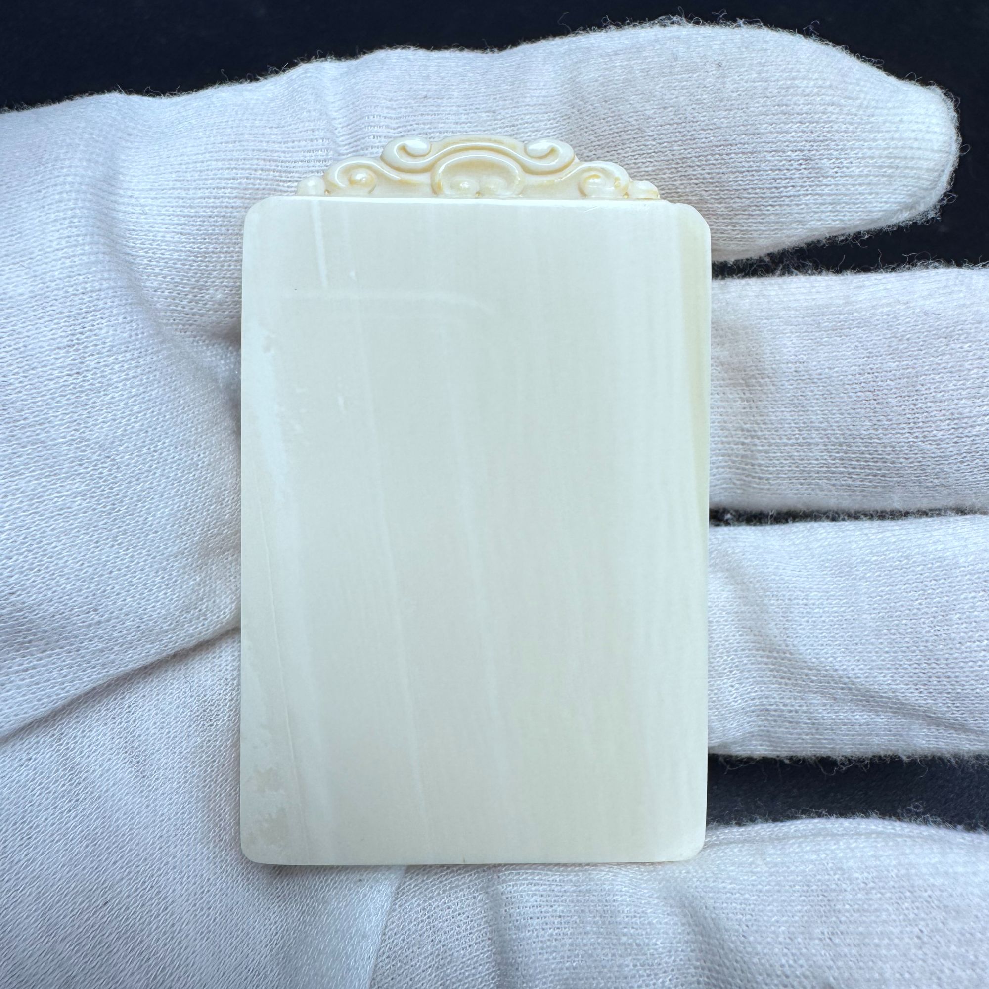 【猛犸兄弟】DW0063天然猛犸牙精品冰料无事牌