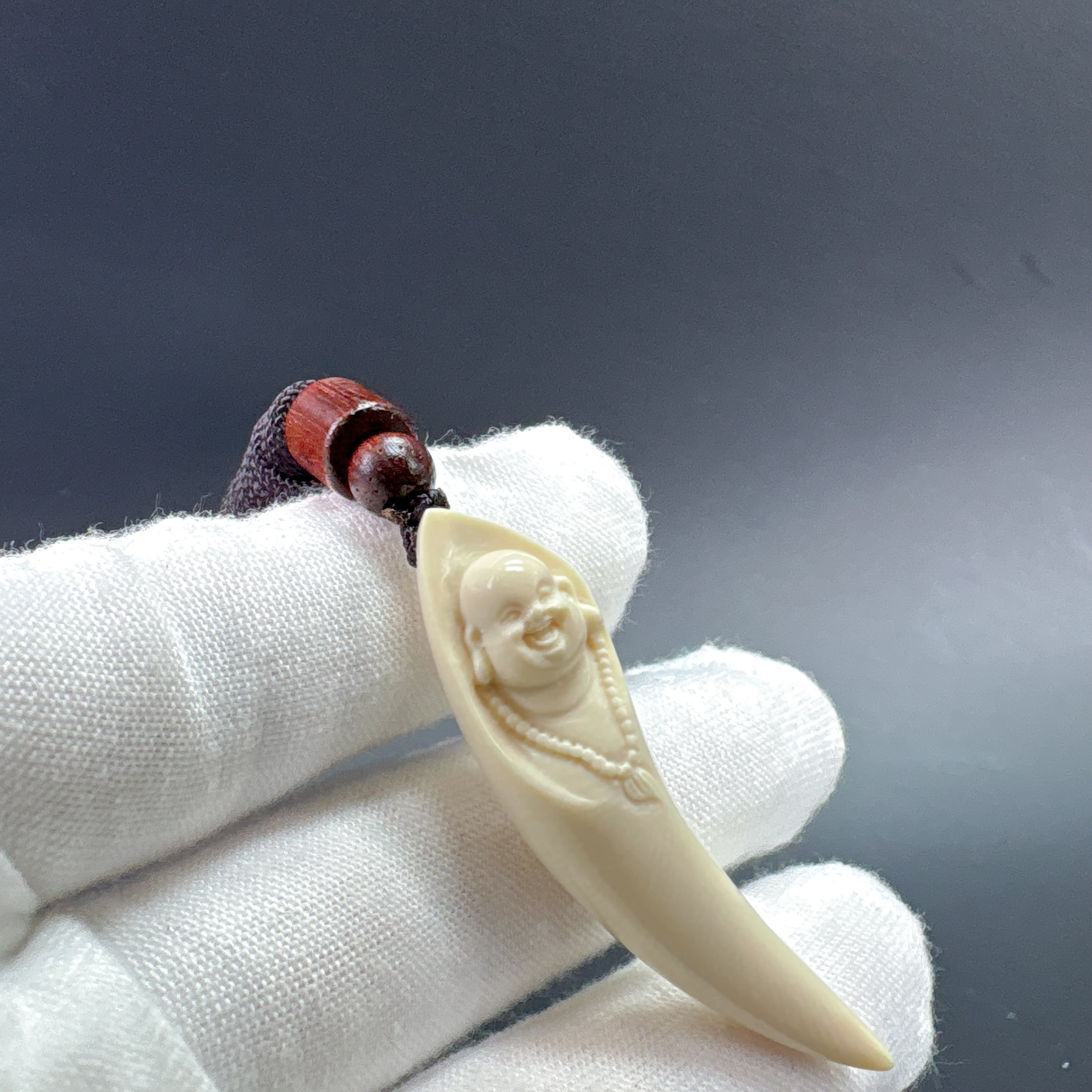 【猛犸兄弟】DJ0043天然猛犸牙精品冰料雕刻牙尖