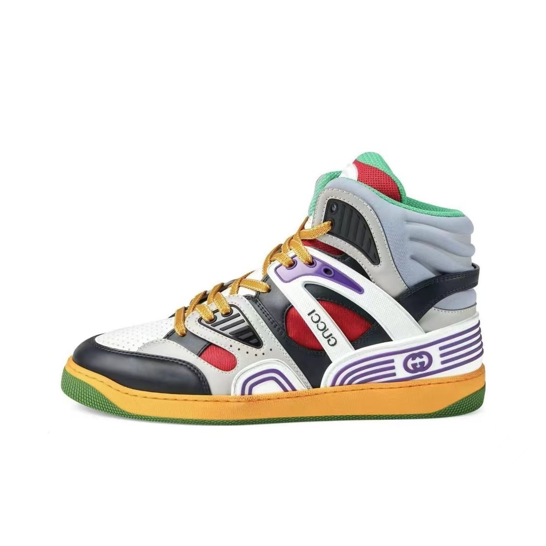 未使用 GUCCI/古驰 男女情侣高帮Basket鹿晗同款休闲篮球板鞋