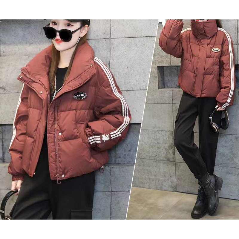 羽绒衣短款羽绒服女时尚休闲新款宽松加厚立领冬季小个子外套