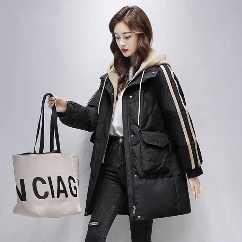 羽绒衣棉衣羽绒服中长款羽绒服女冬季年新款宽松显瘦加厚保暖假两