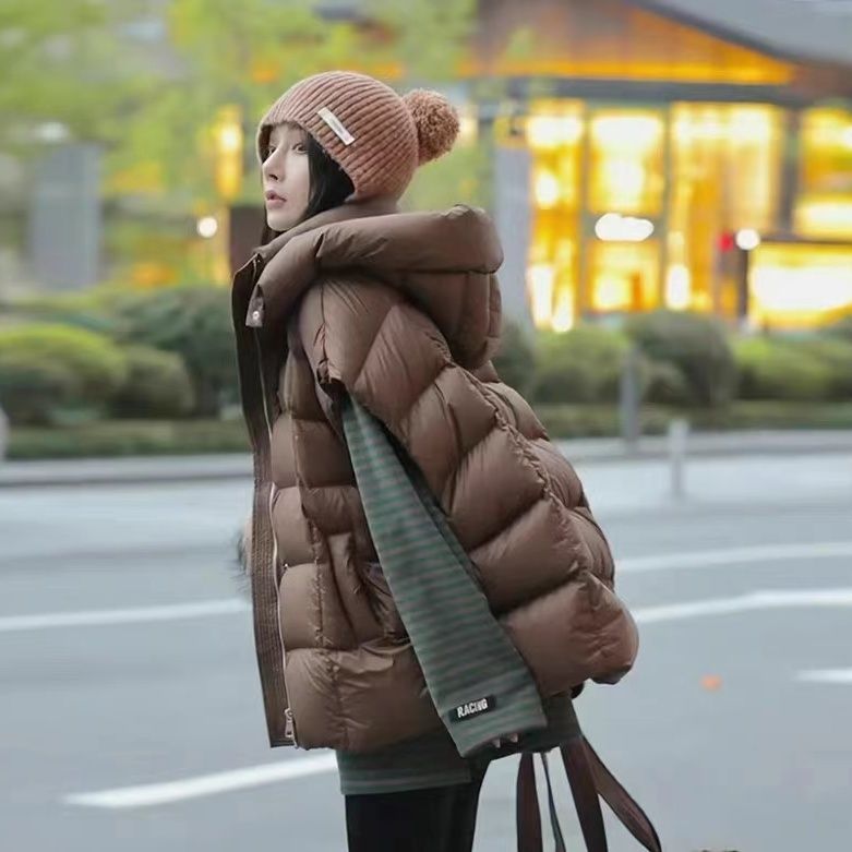 羽绒衣马甲女式冬季欧货爆款时尚潮流外穿羽绒棉服背心连帽马夹外