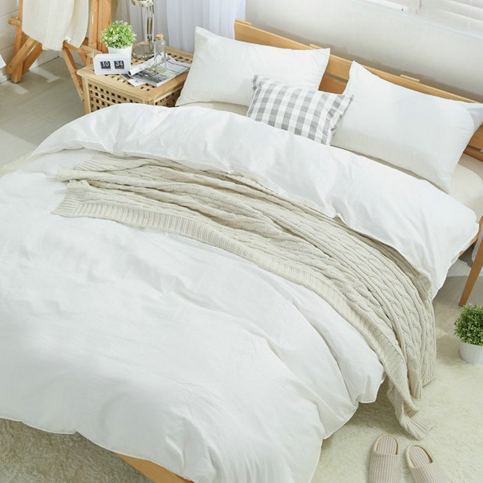 简约轻奢纯色被套绵绸人造棉被罩定制棉绸夏凉被床上用品夏季薄