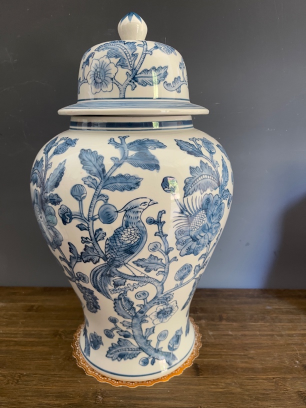 新中式青花陶瓷罐将军罐