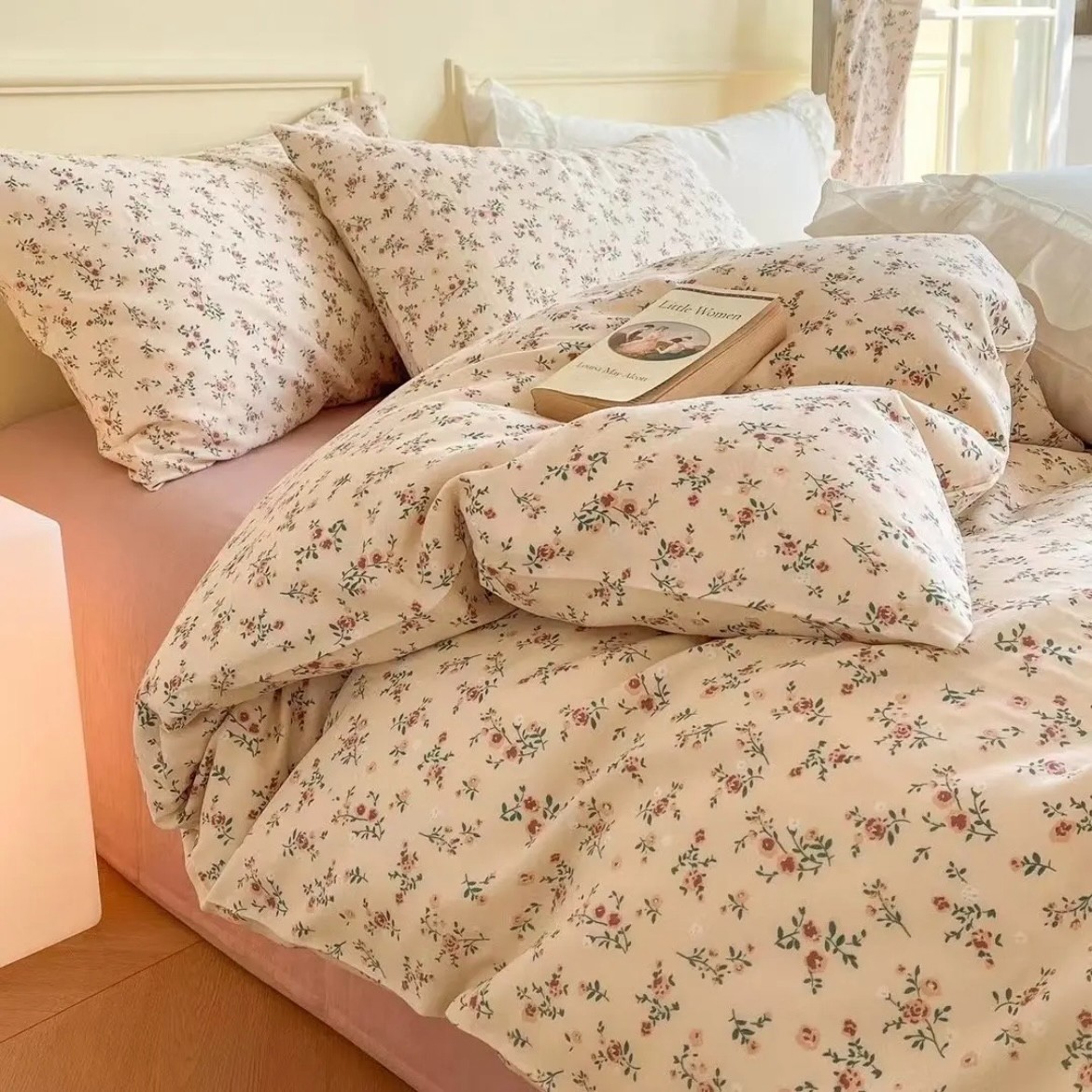 超柔软ins风全棉双层纱四件套母婴级A类可裸睡可机洗轻柔透气舒适