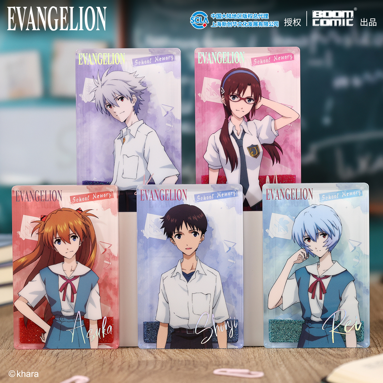 正版新世纪福音战士SchoolMemory系列EVA流沙摆件明日香动漫周边