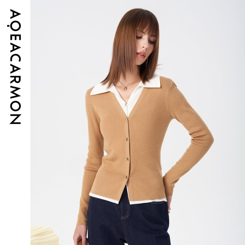 雅格上美 秋季女士针织毛衫 A23QF21D11