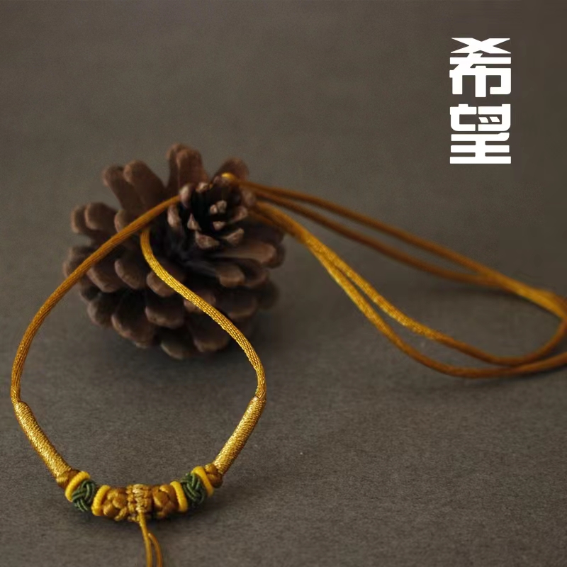 非金属布艺项链 成人平安锁专用吊坠绳手工编织项链绳女简约挂绳