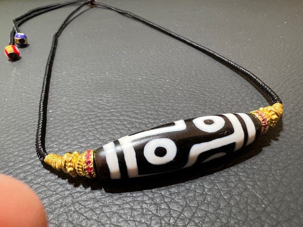 黑白折现六眼简单锁骨链