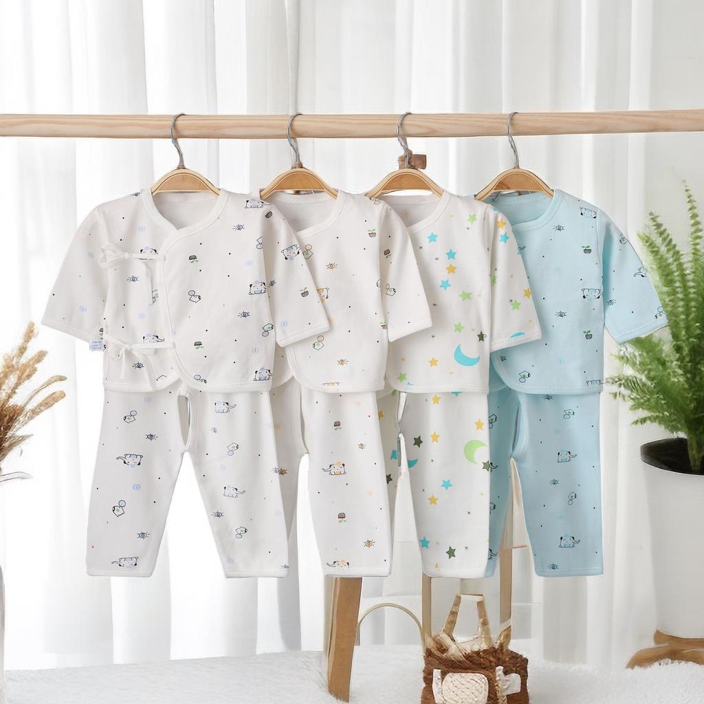 婴儿衣服新生儿纯棉内衣套装刚初生宝宝和尚服贴身两件套薄款睡衣
