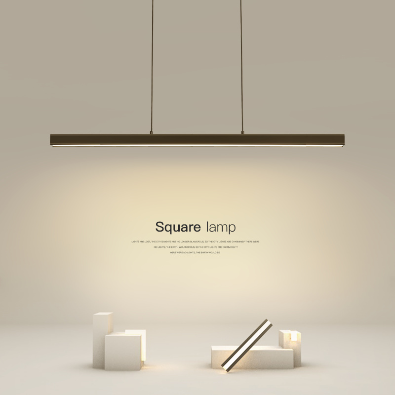 一字餐厅吊灯中山灯具吸顶灯现代简约家居灯具灯饰书房卧室餐桌