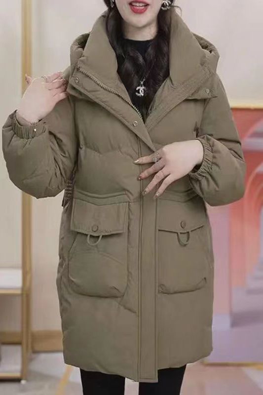 雅鹿2023冬季新款爆款羽绒衣女中长款加厚修身时尚保暖小个子妈妈