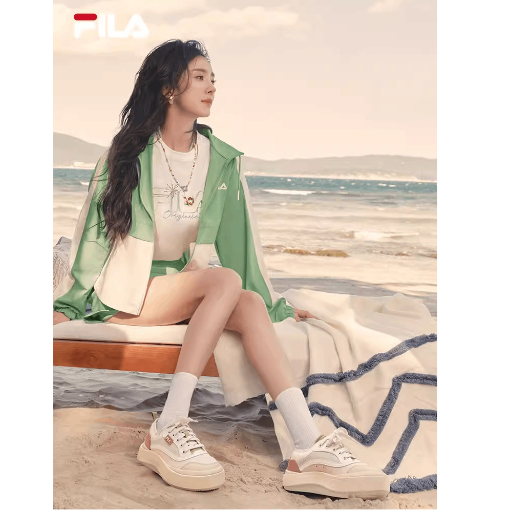 【水母鞋】FILA/斐乐2024夏新款女男帆布鞋厚底休闲鞋F12W/M421305F