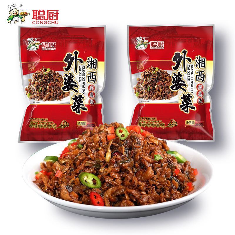 湘西外婆菜袋湖南正宗开味菜咸菜萝卜半成品速食菜 即食腌菜 酱菜