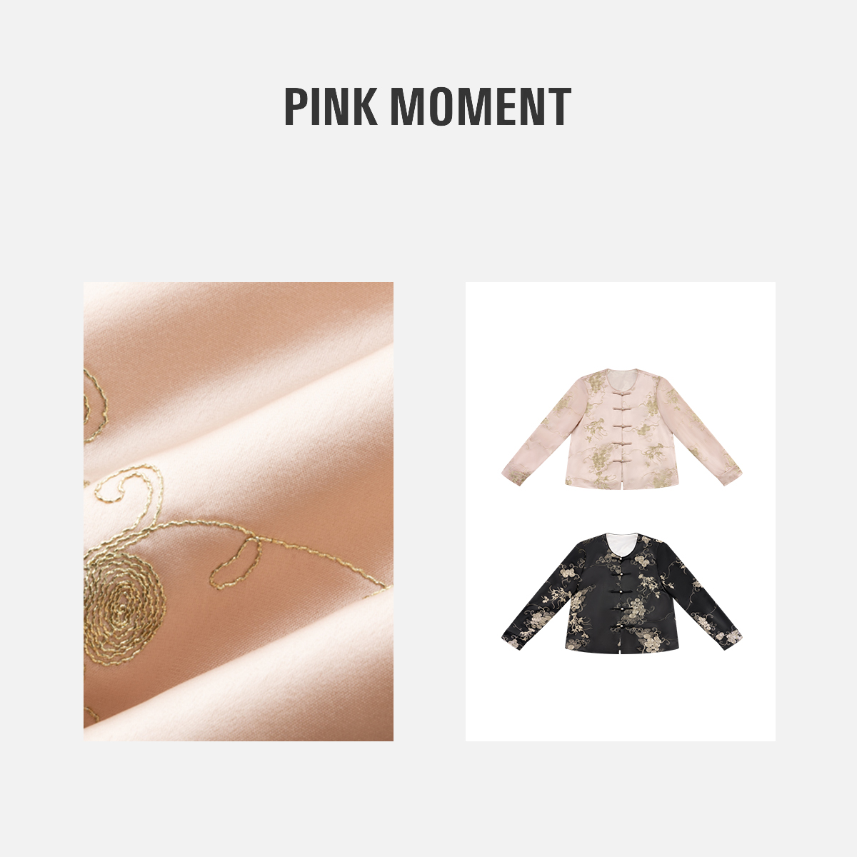 PM “墨染浅樱” 绣金线醋醋国风外套 NC1D0635