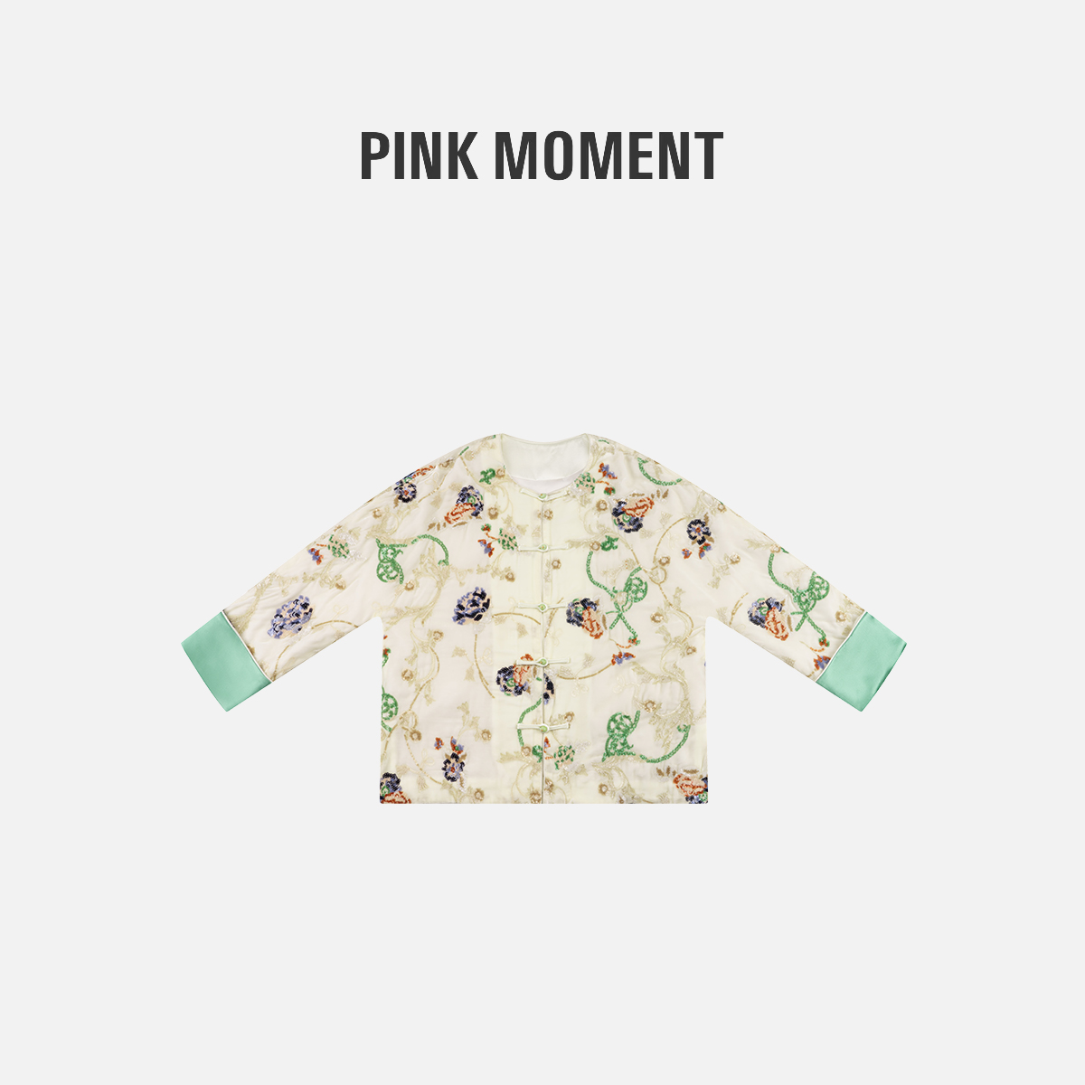 PM王囡囡 “花间畔”新中式绒绒珠片刺绣国风外套 NC1D0521