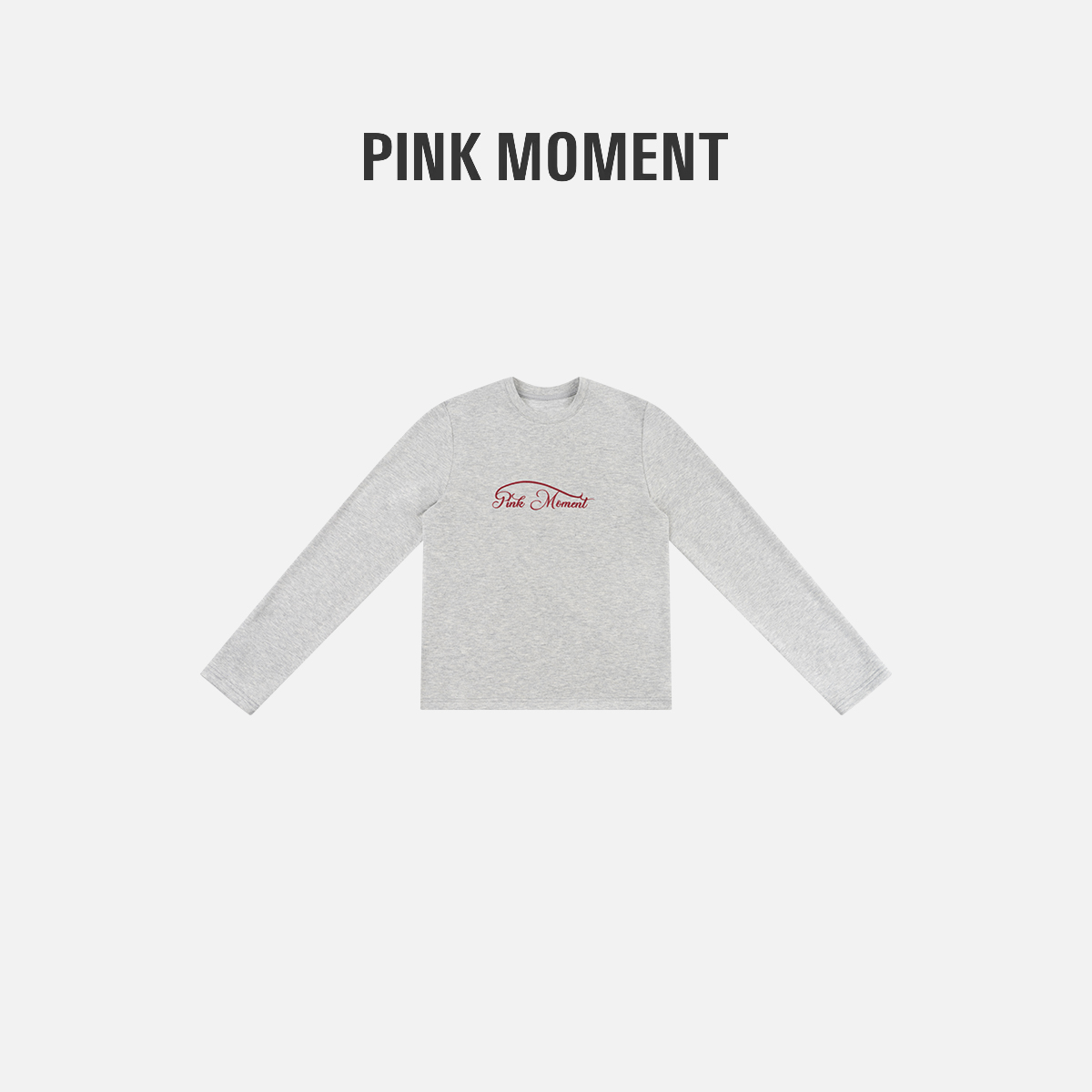 PM “经典红标” pink moment字母印花长袖 NC1D0460