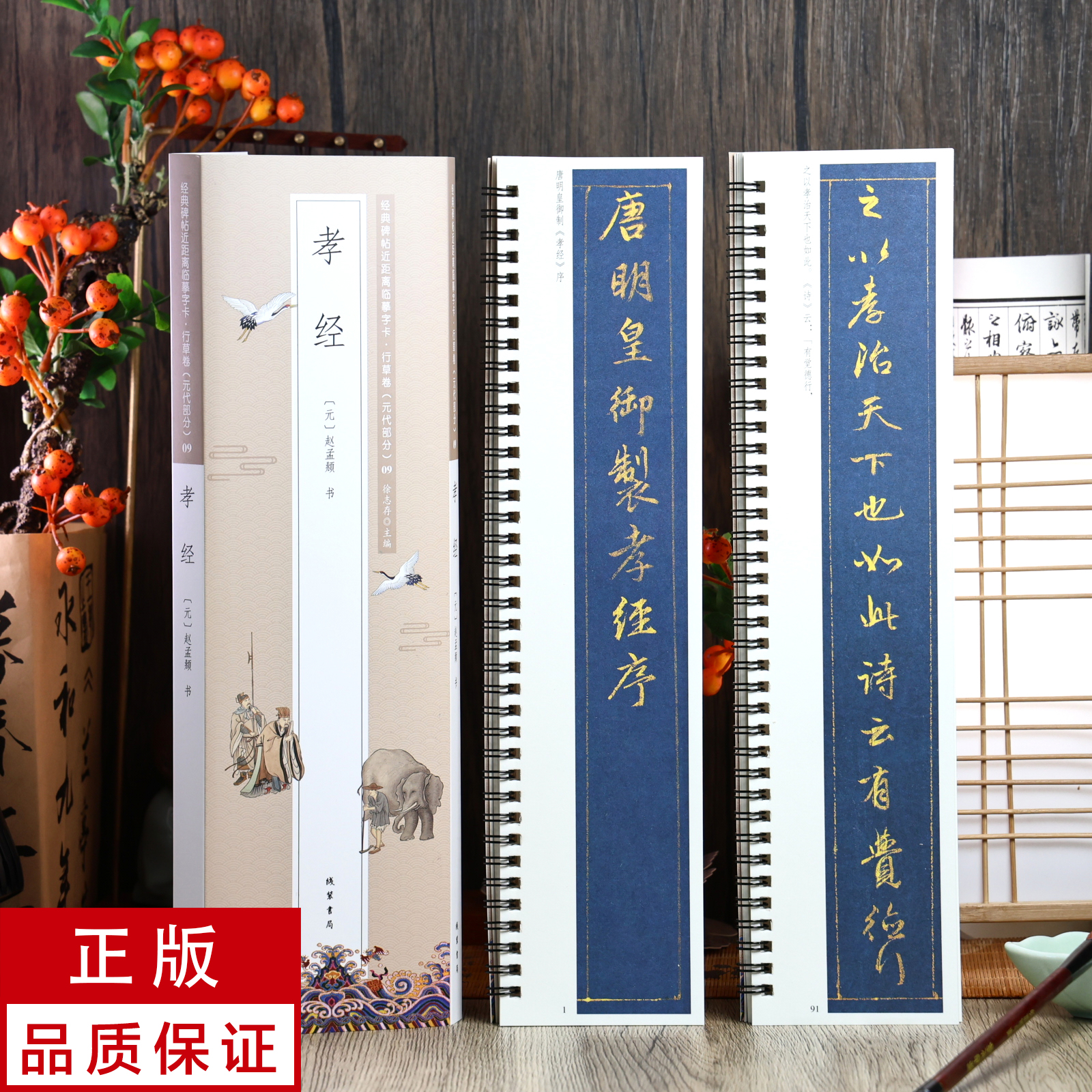 赵孟頫行书孝经2册 静文轩近距离临摹字帖