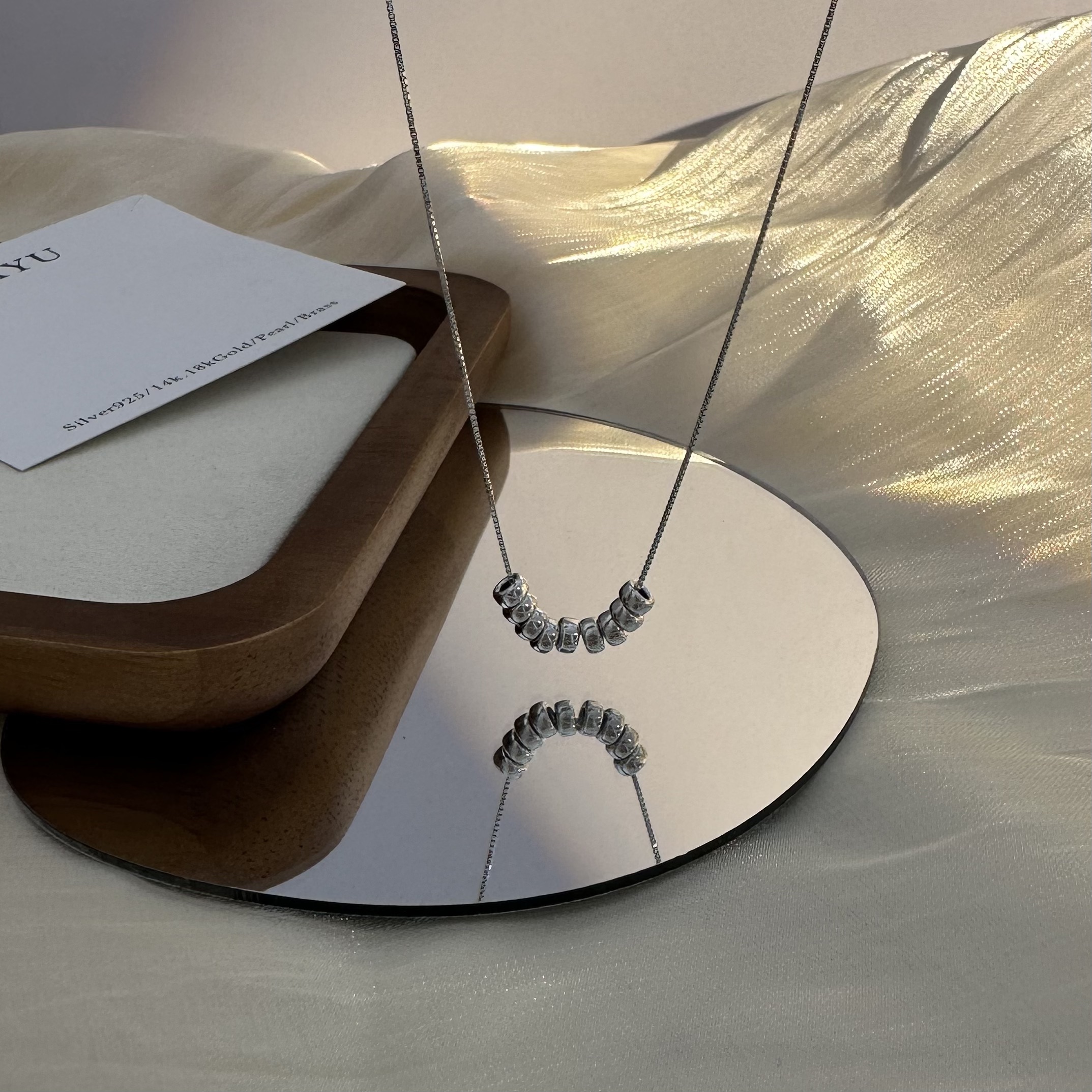 坠链均925银 新疆包邮DAYU项链高级设计感锁骨链CY002