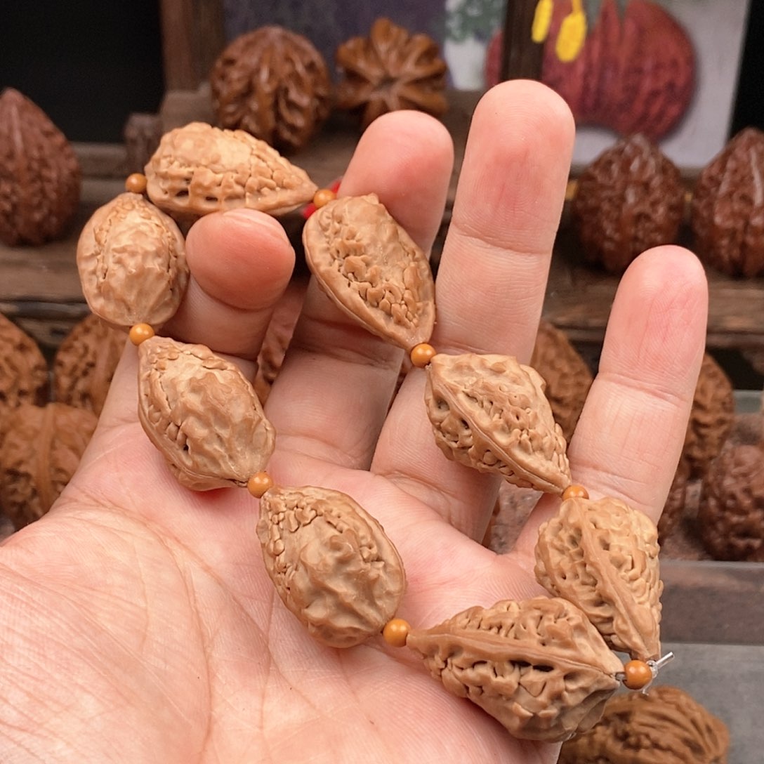 文玩核桃把件麒麟角