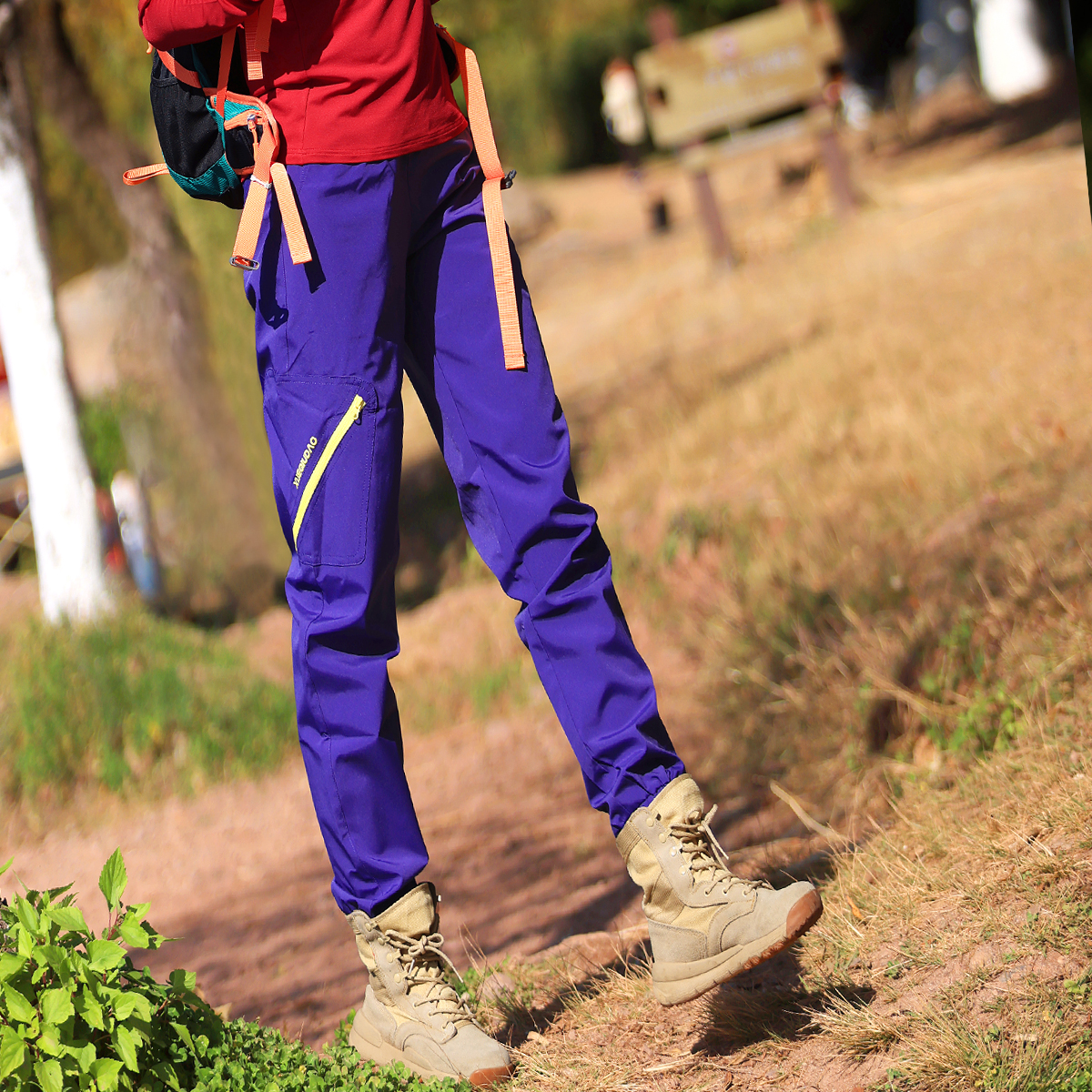 雪丘岛户外秋冬休闲软壳裤防风防泼水保暖束脚长裤运动登山裤女款