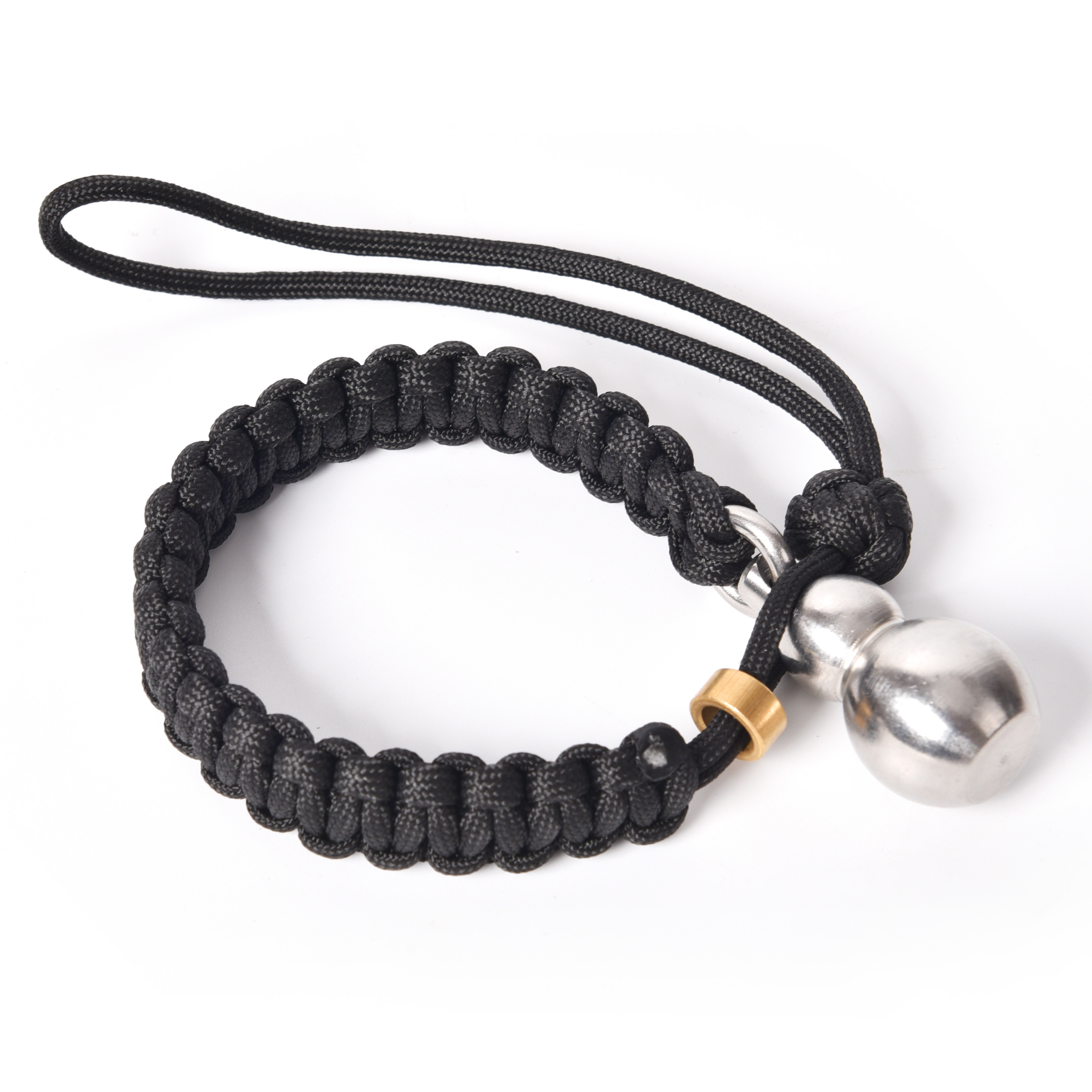 不锈钢锦纶手链 福禄（葫芦）护身锤，手工编织应急防身