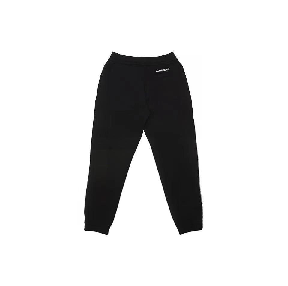 全新未使用 Burberry巴宝莉 纯色字母logo松紧针织运动裤