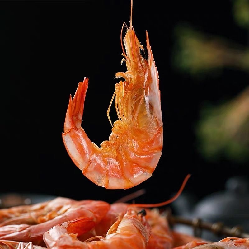 即食烤虾干干度好口感紧实有嚼劲的烤虾干山东渤海湾特产
