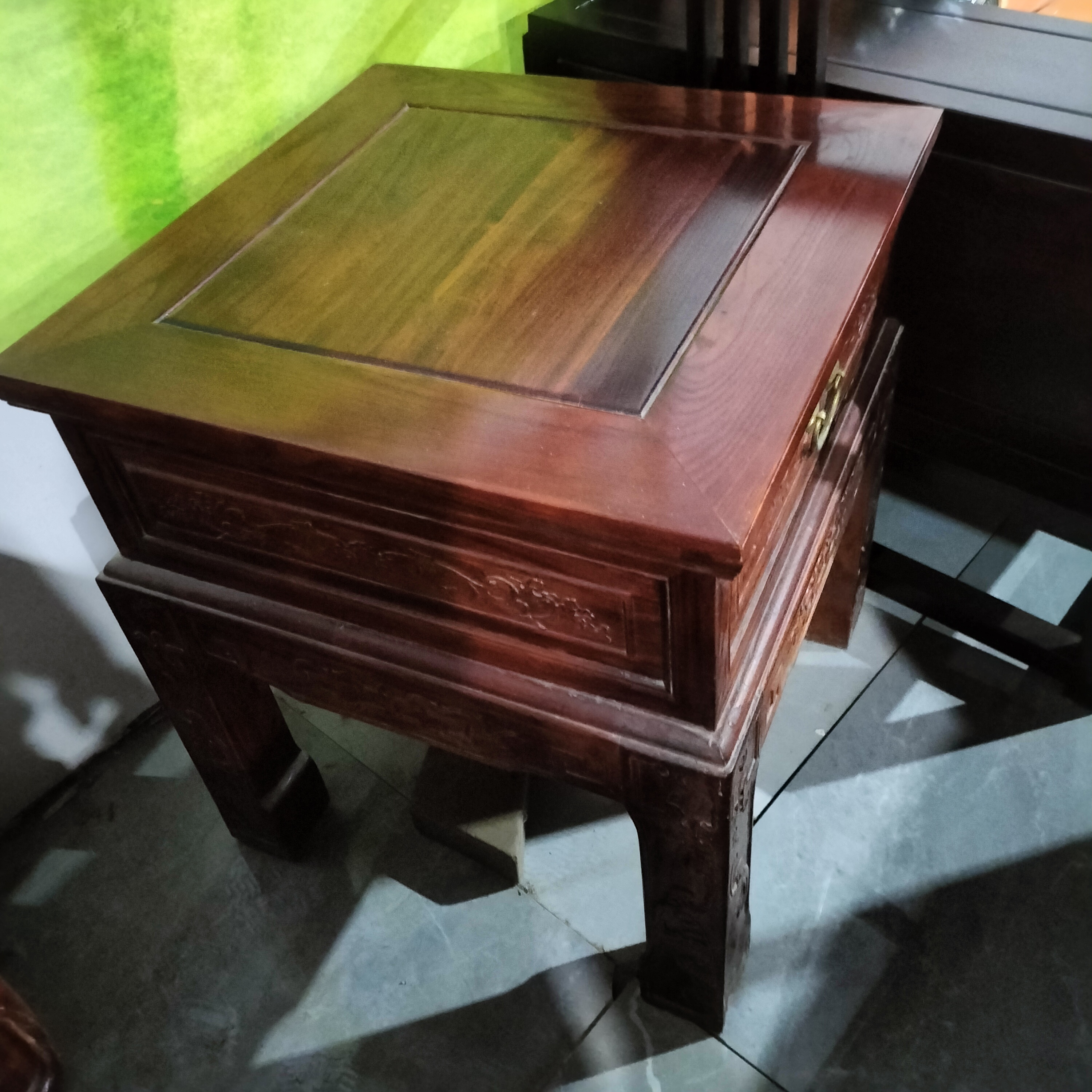 实木老榆木小茶几角几