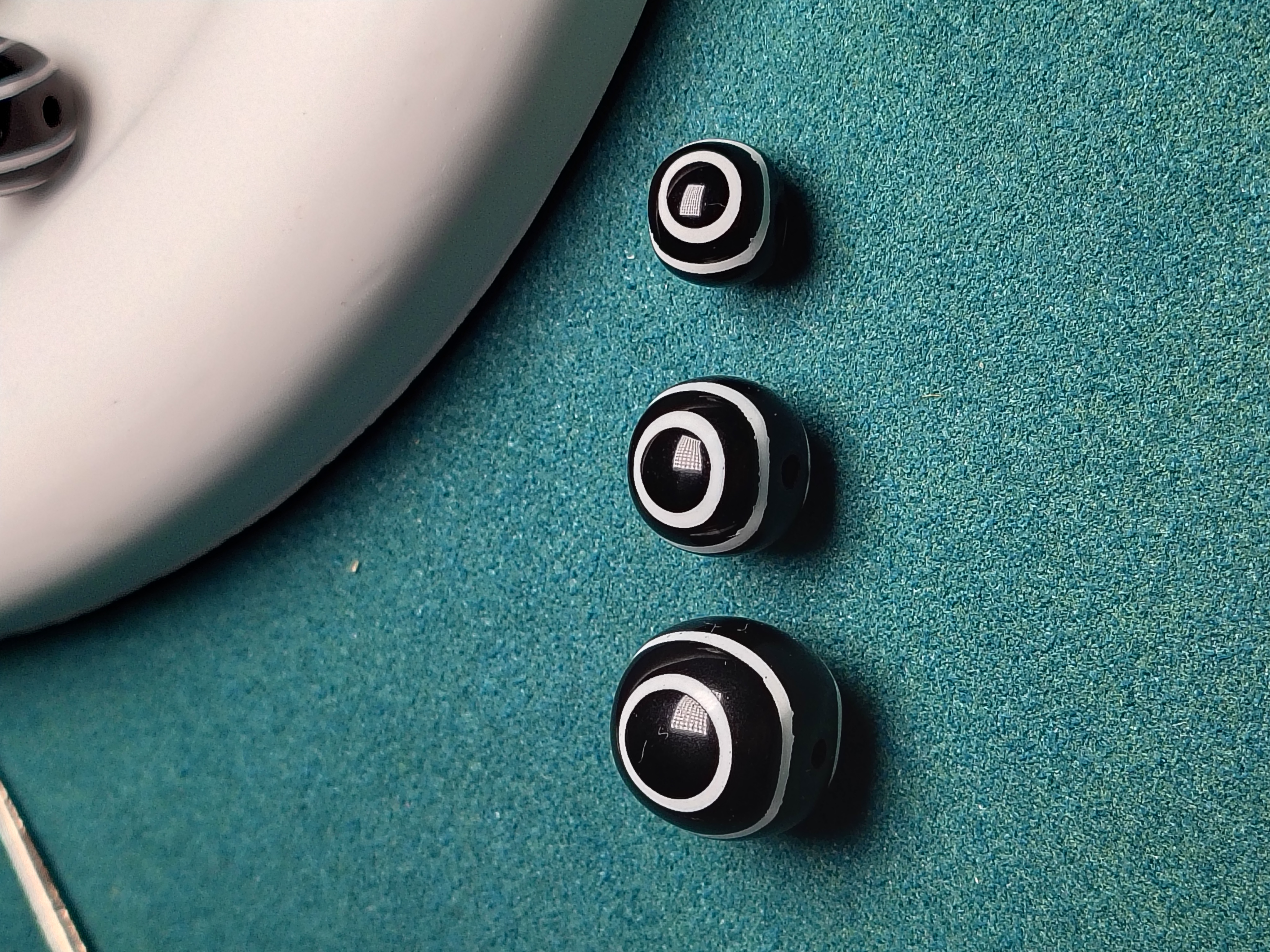 黑白双鬼脸玛瑙中珠腰珠弟子珠文玩配饰搭配