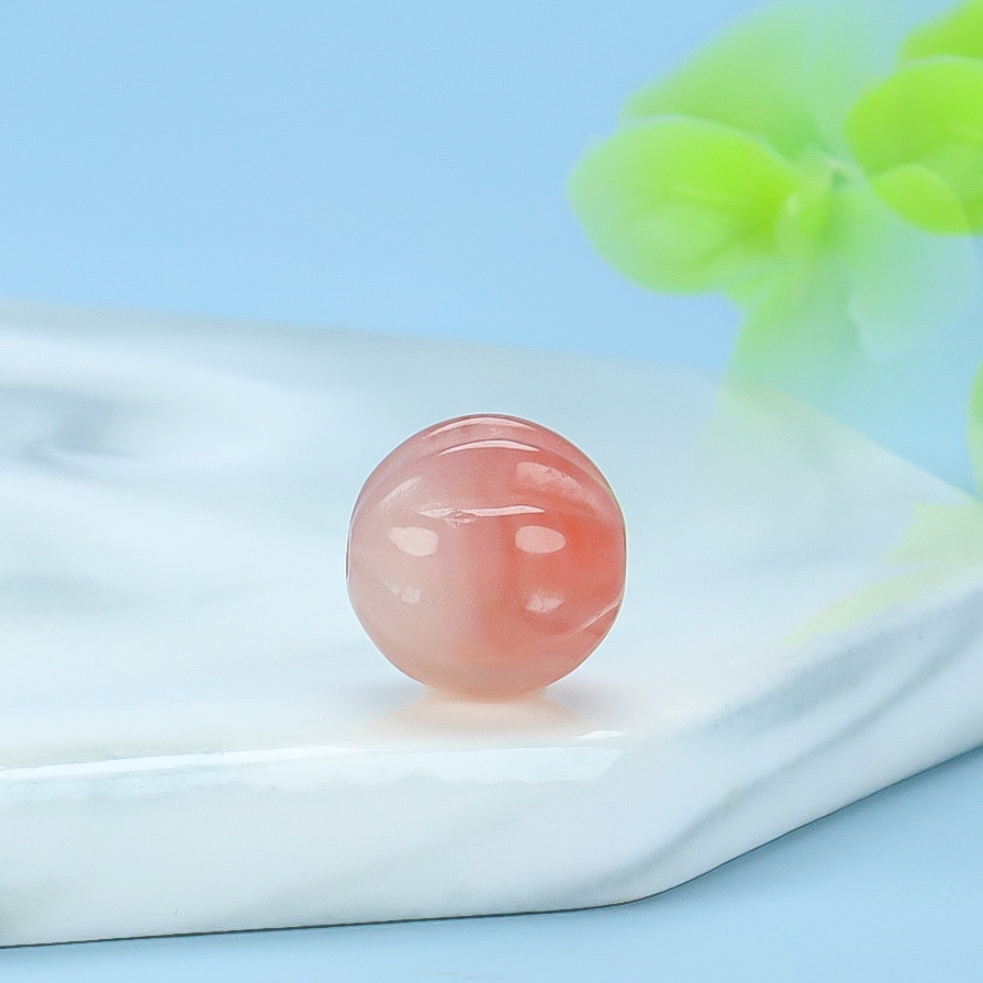 粉糯玛瑙瓜珠卡10.8mm左右文玩配饰百搭配饰