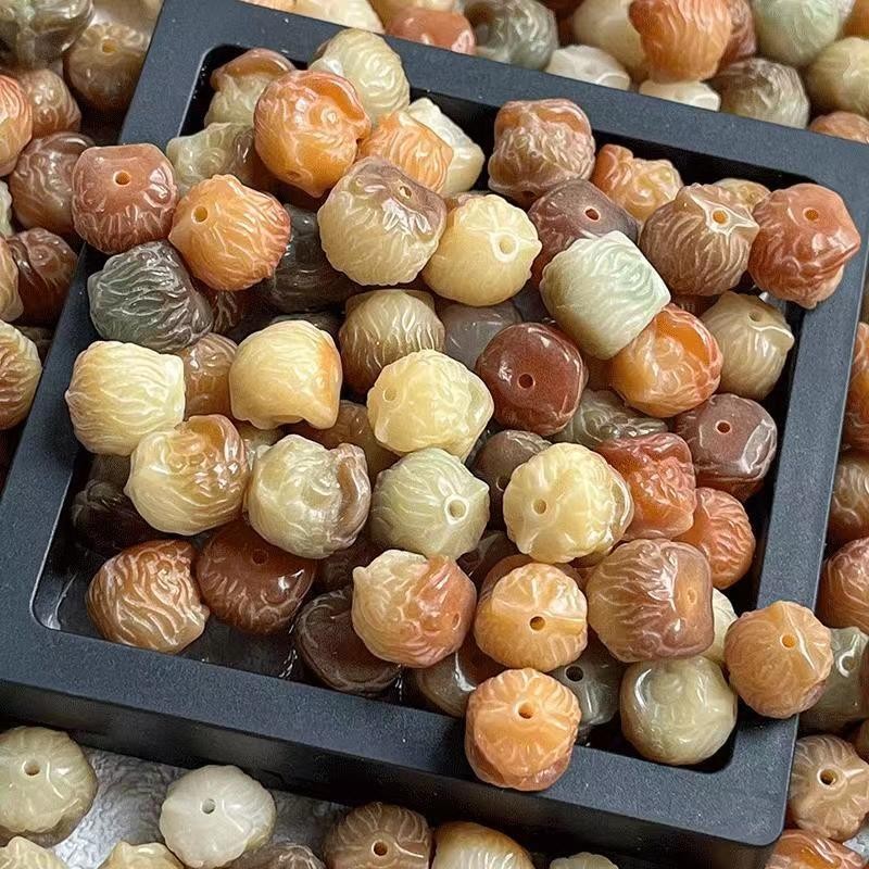 菩提根敦煌色醒狮散珠子 diy 配饰配件手链项链菩提子小红书同款