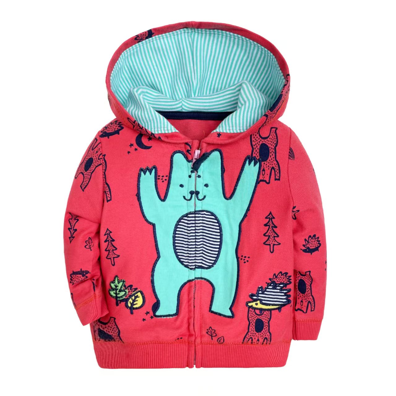 外贸外套加厚婴童卫衣儿童春秋女童男童宝宝连帽加绒小童