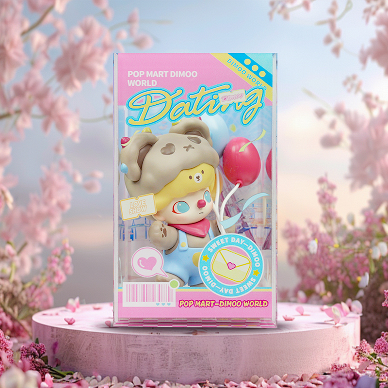 FUNHOME-dimoo粉泡泡场景化手办亚克力收纳防尘高玩展示盒