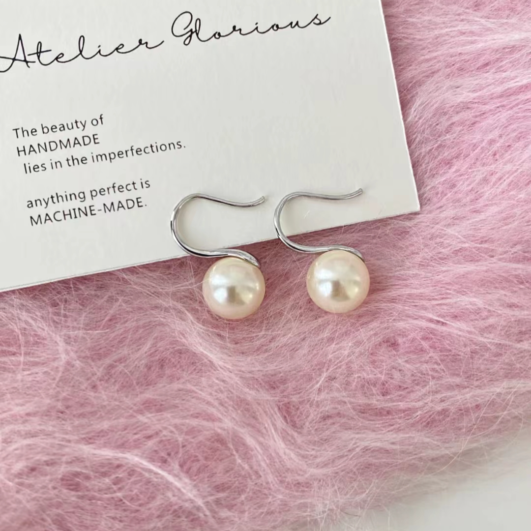 【冰哥团购】7-8mm左右淡水高跟鞋款式珍珠耳钩(003 JY)