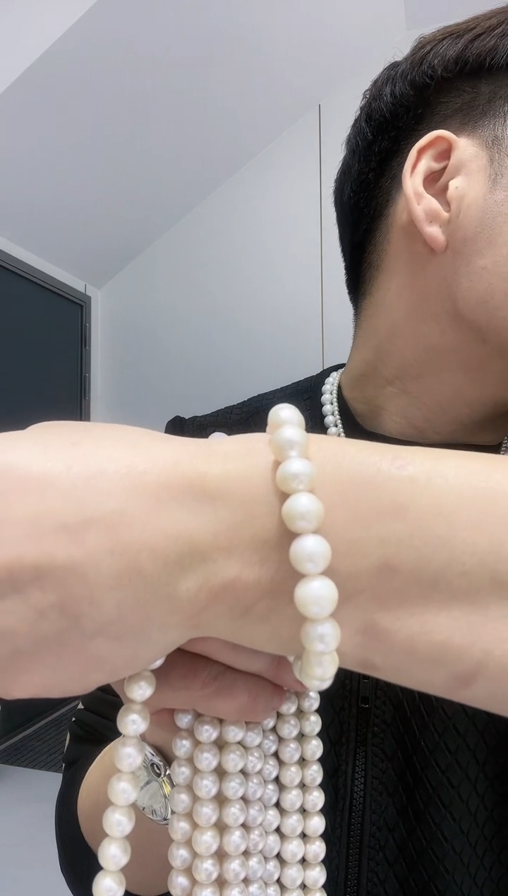 【闪购商品】淡水珍珠手链未镶嵌淡水珍珠手链9-10mm