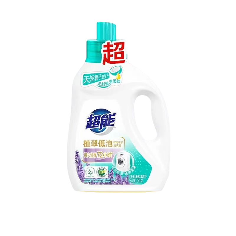 超能时尚炫彩植萃低泡洗衣液750g