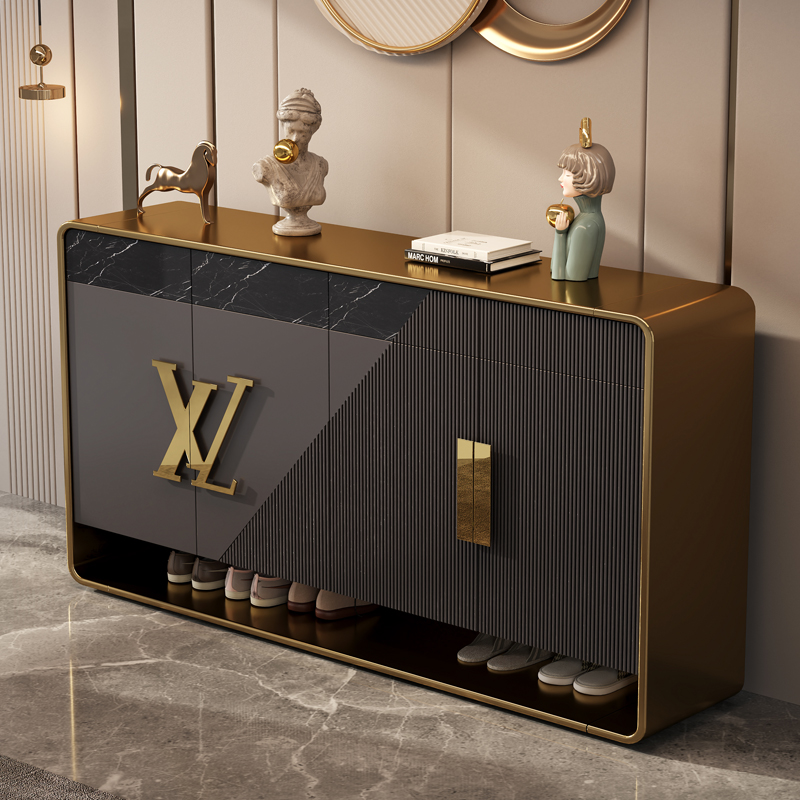 轻奢鞋柜客厅收纳柜简约入户门厅柜隔断家用玄关柜储物柜大容量柜