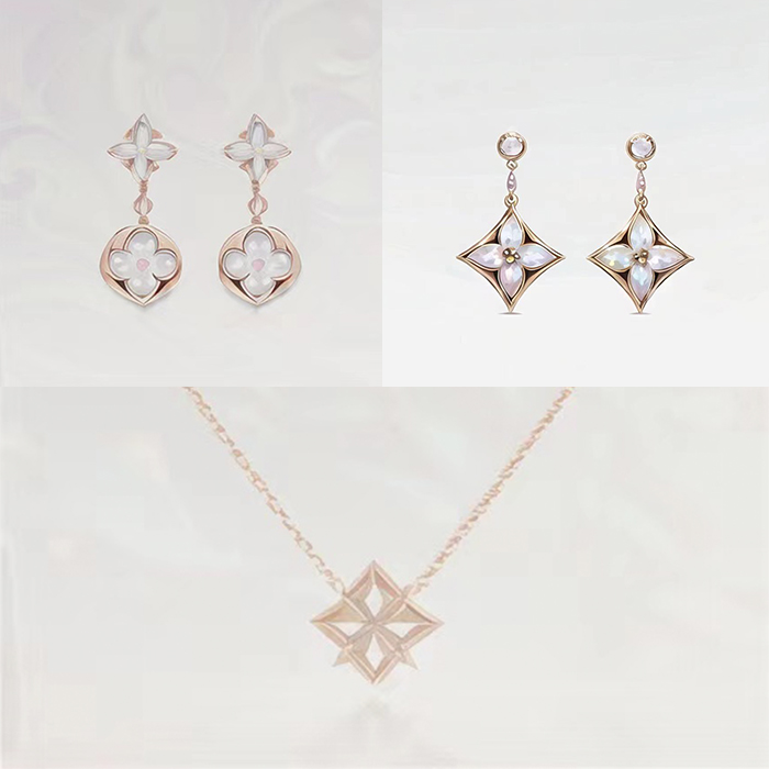 合金耳饰 老花系列全家福