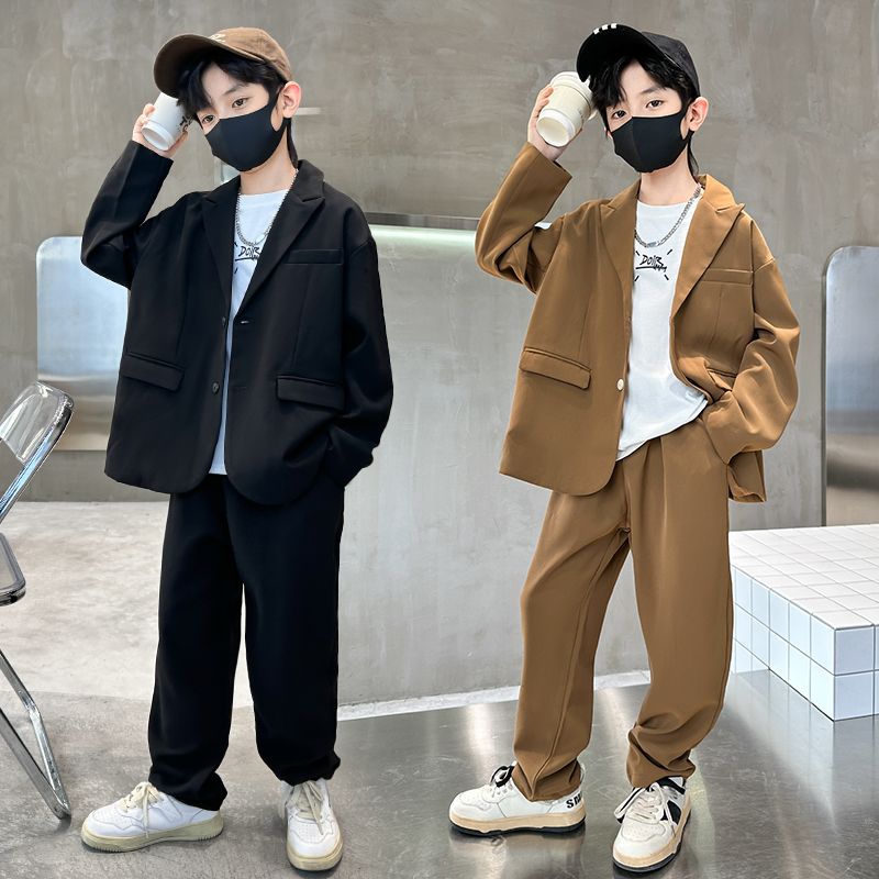 巴巴童装春秋季新品男童西装套装帅气主持礼服花童走秀洋气儿童韩