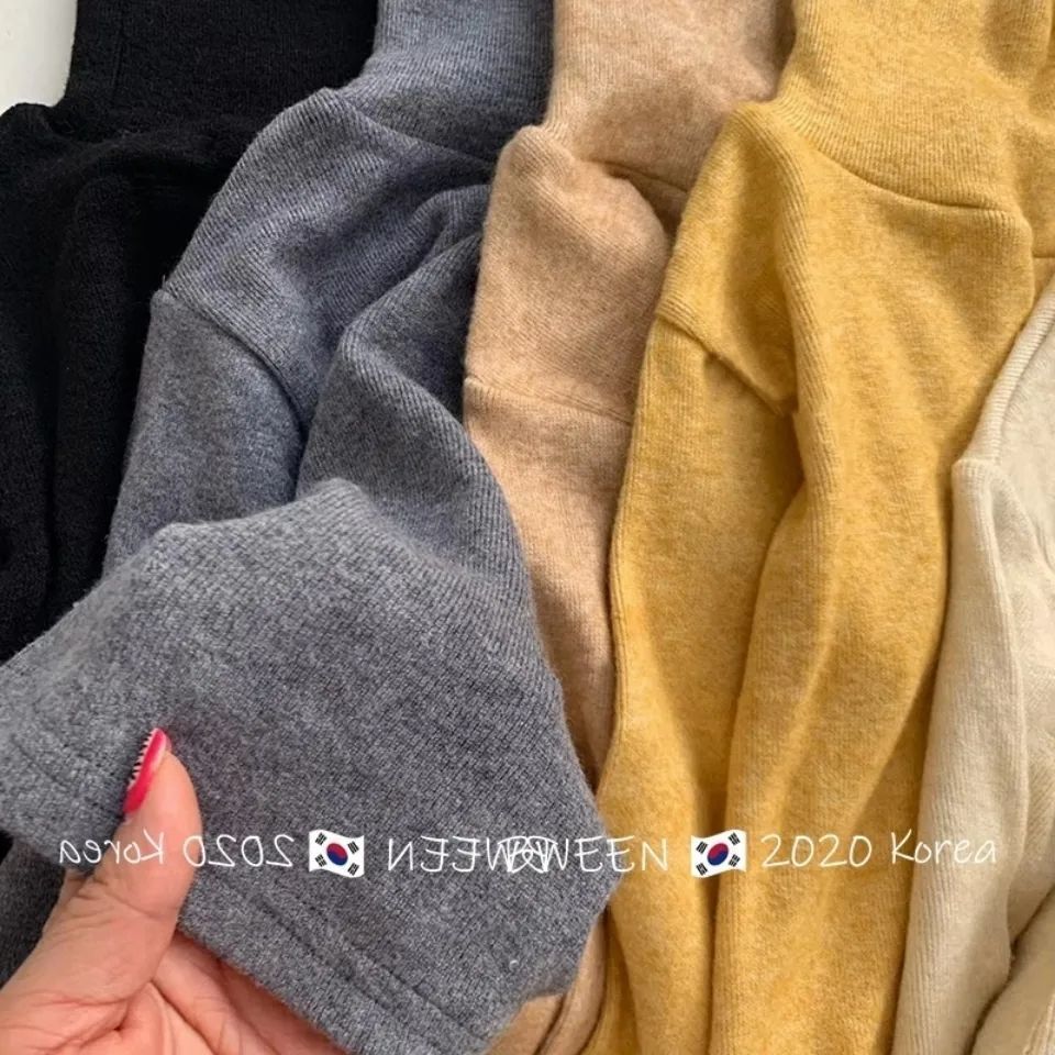 巴巴童装韩国童装儿童高领打底衫2023秋冬新款洋气男女童百搭内搭